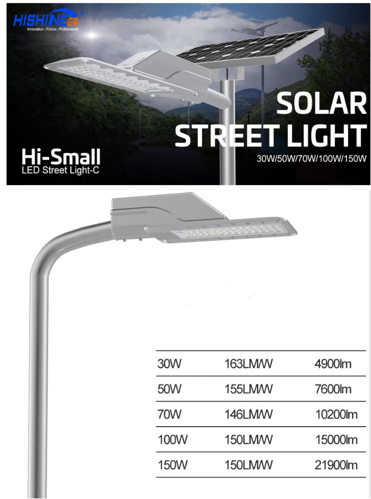Luz solar de rua, à prova d' água ip66 50w 100w 150w 200w 1000w, sensor