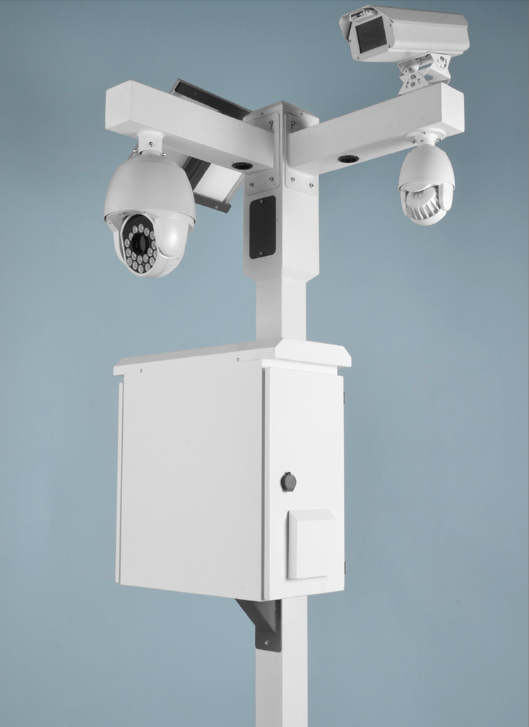 Gabinetes Elétricos CCTV Armário Externo Rack Externo 6U Laminado a Frio Aço