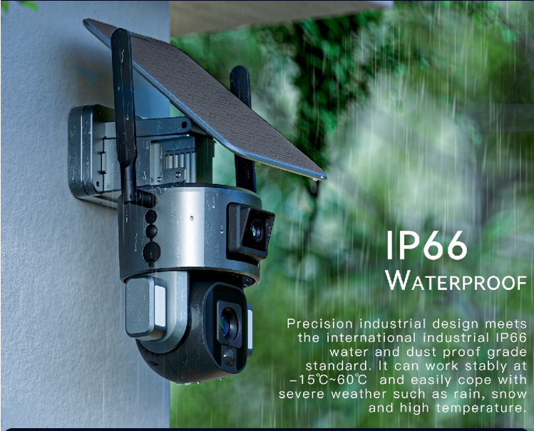 Câmera IP PTZ Solar 4G, sistema de segurança WIFI 4MP CCTV, 1920*1080