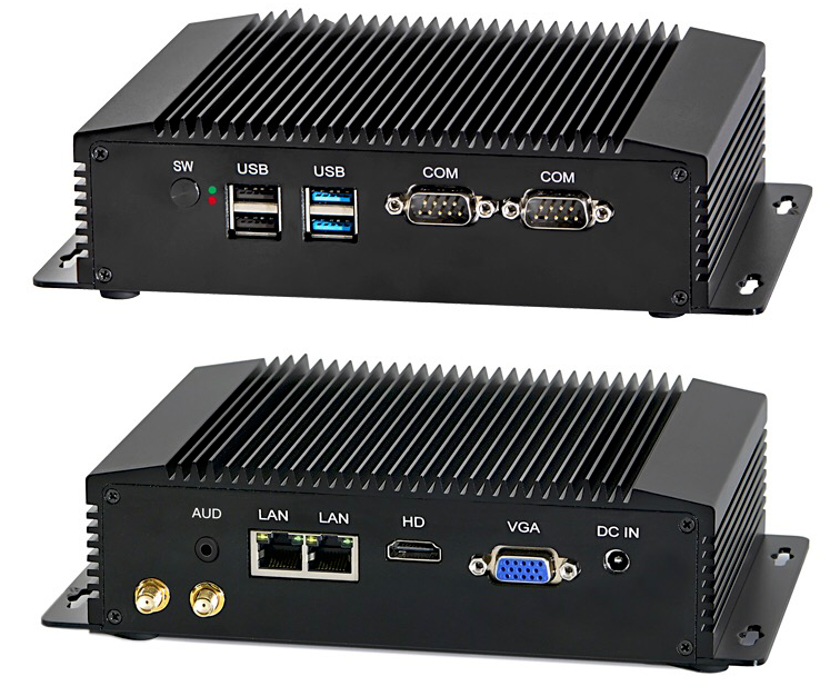 Mini PC Portátil Industrial LAN J4125 e Acessórios para POS